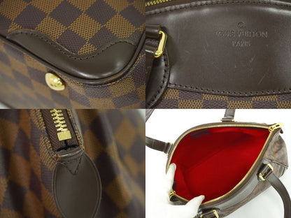 Authentic Louis Vuitton LV Verona PM Damier Ebène Tote Handbag Brown N41117