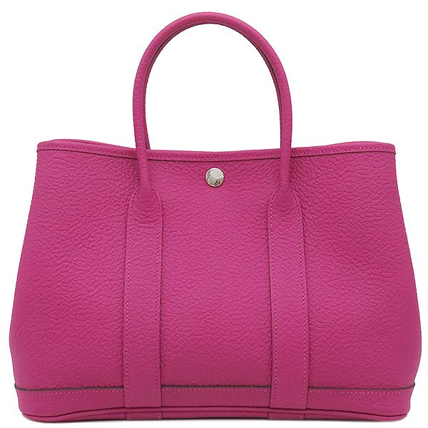 Hermes Tote Garden Party TPM Country Rose Purple Silver Hardware Purple