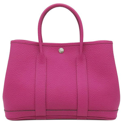 Hermes Tote Garden Party TPM Country Rose Purple Silver Hardware Purple