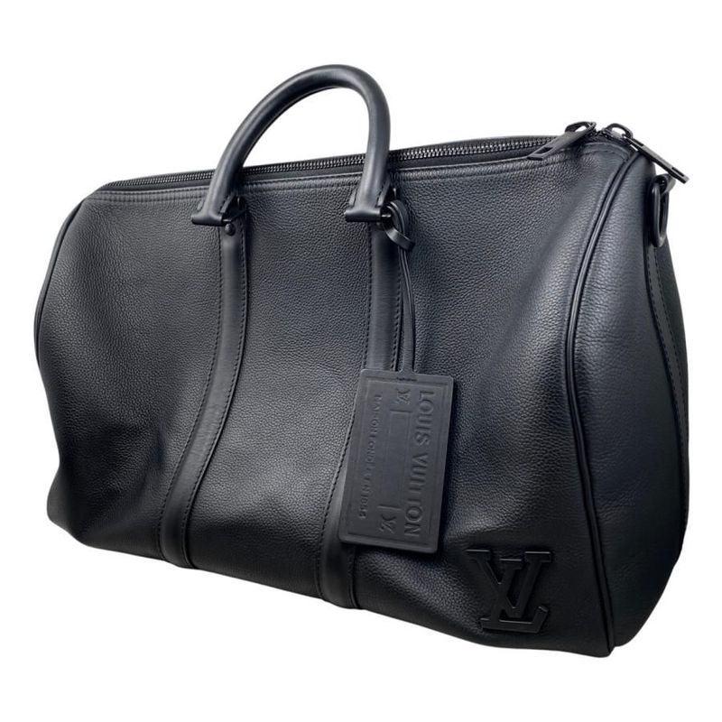 Louis Vuitton Boston Bag Keepall Bandoliere 40 M57088 LV Aerogram Noir Black