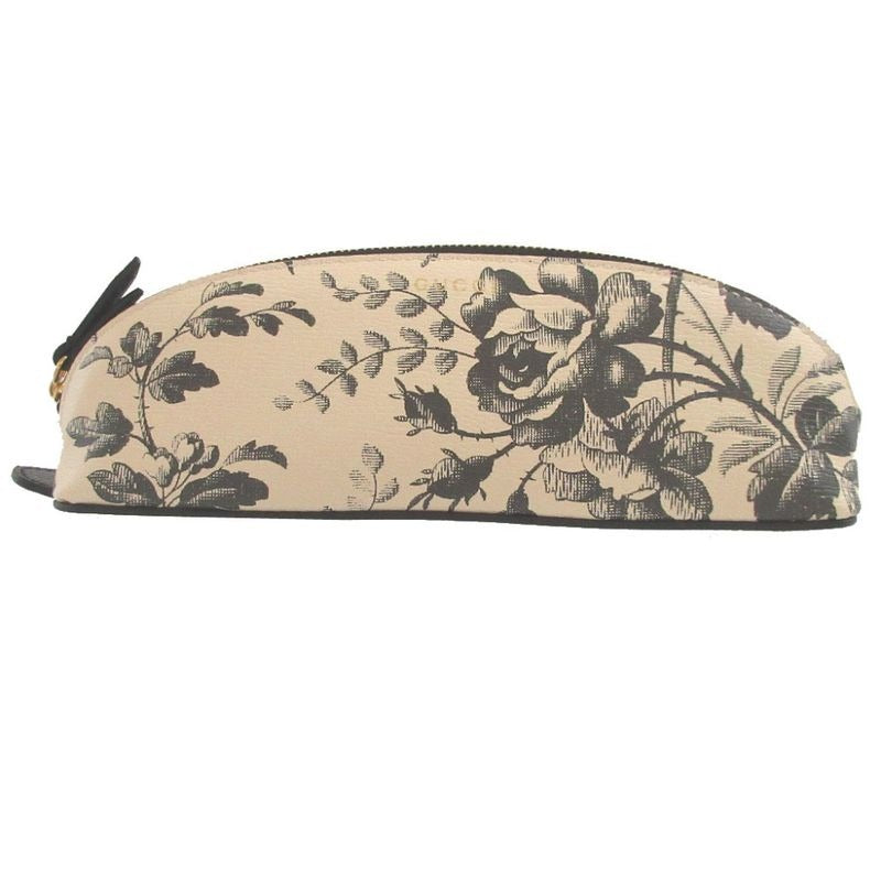 Gucci Herbarium Leather Beige Black Pen Case 1482