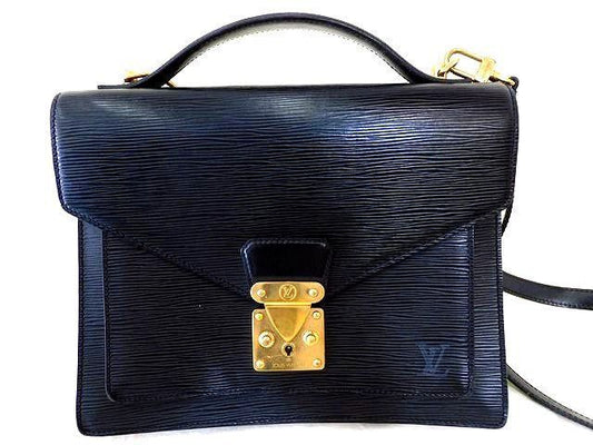 Vuitton M52122 Vi1921 - Monceau Handbag Epi Shoulder Bag Men's Black □ Louis