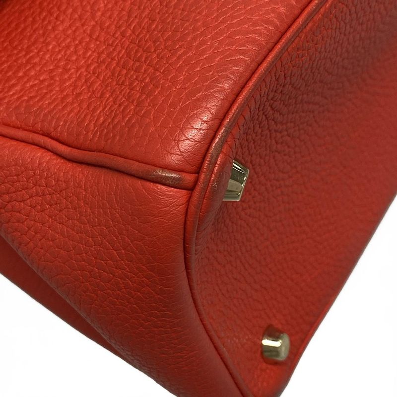 Dior/christian Dior Handbag Bedior Red Leather