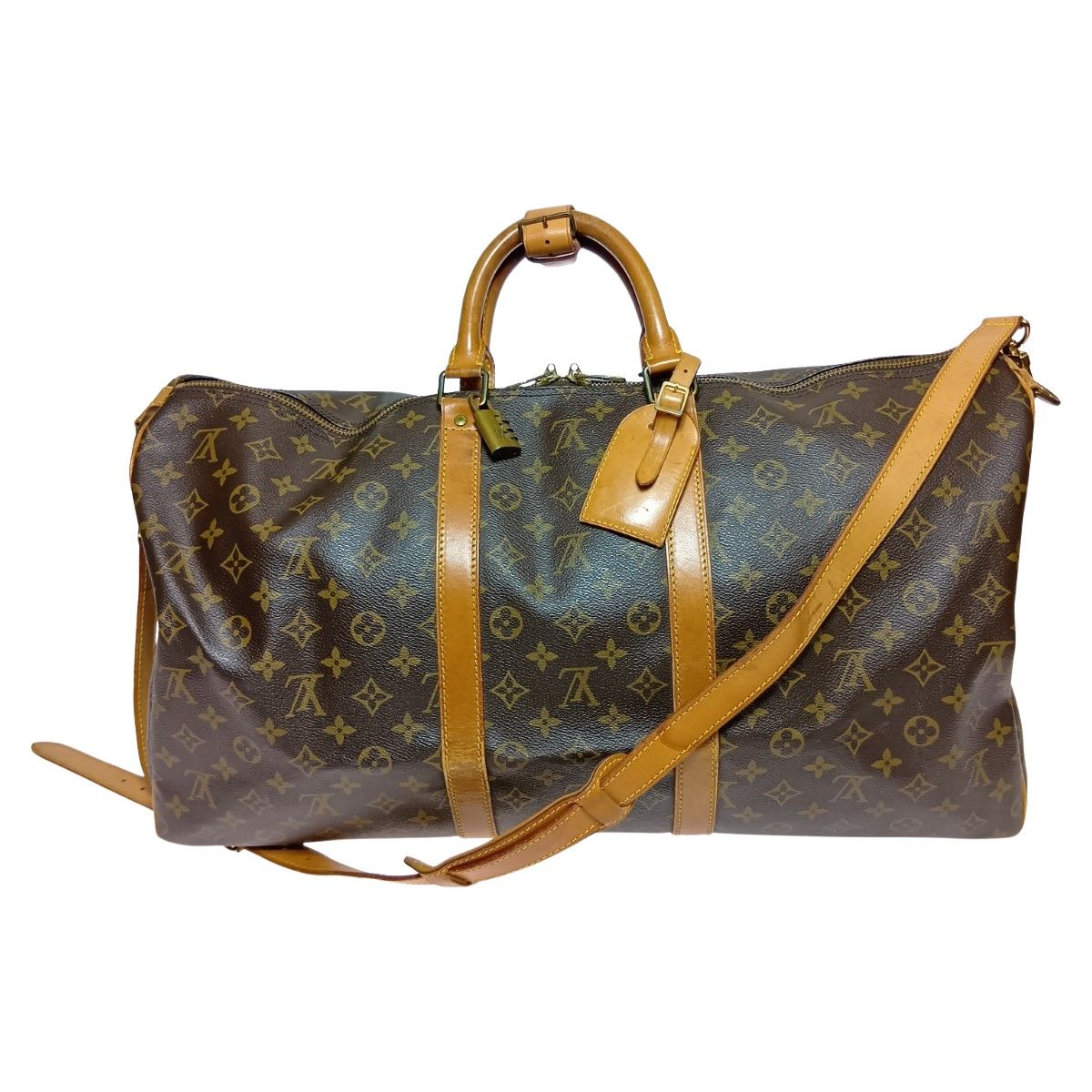 Louis Vuitton Monogram Keepall Bandouliere 55 Boston Bag M41414 Brown