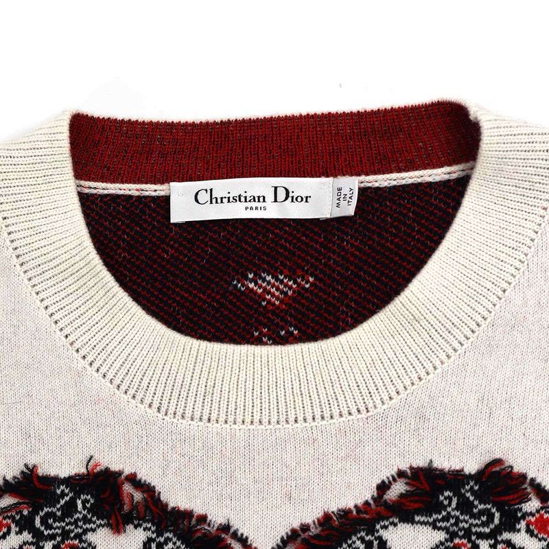Christian Dior 2023 Cruise Collection Heart Bandana Knit Sweater 314s55am012