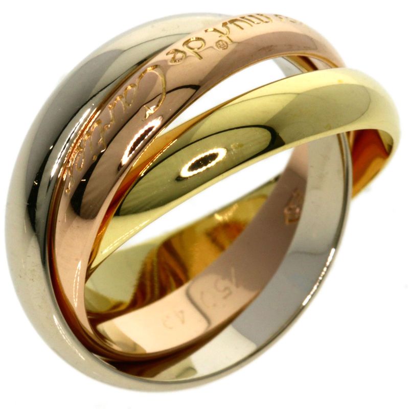 Cartier Trinity #49 Ring 18K Yellow Gold 18K White Gold 18K Pink Gold Ladies