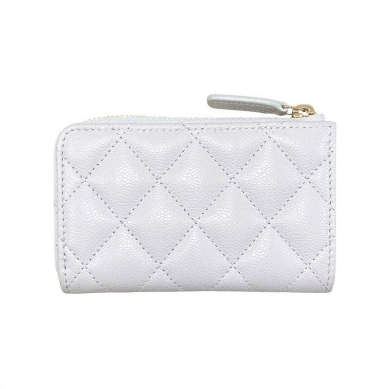 Chanel Card Case Coin Case Coin Purse Ap0221 Matelasse Caviar Skin Coco Mark