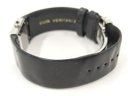 Chanel Ladies Watch Matelasse SS Leather Belt Black Quartz Black Dial H0116