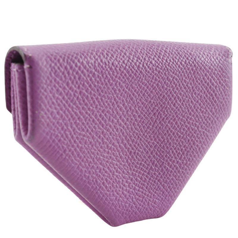 Hermes Le Van Cattle Vaux Epson Purple □ Ladies Coin Case