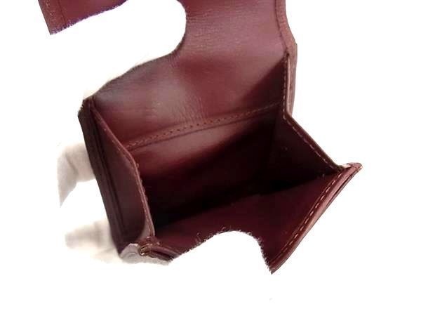Cartier Must Line Leather Coin Case Coin Purse Men's Women's Bordeaux Ay0821