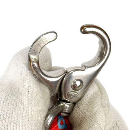 Chanel Neck Strap Coco Mark Blue Orange Red Silver Hardware