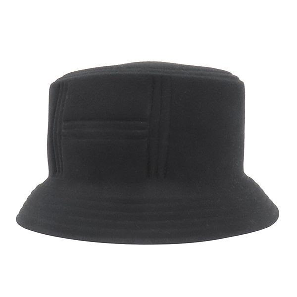 Hermes Hat Dalton Bucket Hat Wool Black #59 Black Bucket Hat Felt H [storage Bag