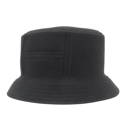 Hermes Hat Dalton Bucket Hat Wool Black #59 Black Bucket Hat Felt H [storage Bag