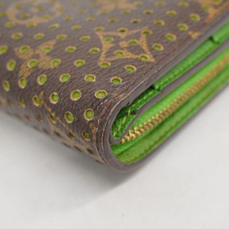 Louis Vuitton Wallet Monogram Perfo Compact Zip M95218 Brown Veil Women's