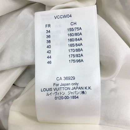 Louis Vuitton Dress Silk Black White Short Sleeve Logo