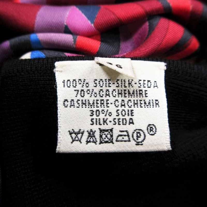 Hermes LA Fabrique des Rubans Turtleneck Cashmere Silk Dress Size S Women