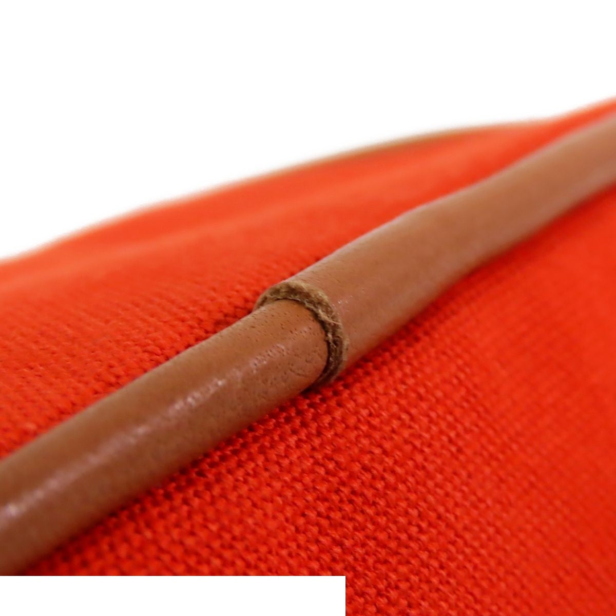 Hermes Bolide Pouch PM Orange Silver Cotton — view 5