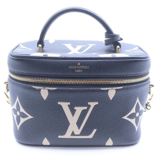 Louis Vuitton Monogram Empreinte Vanity PM 2-Way Shoulder Bag Chain Black Beige