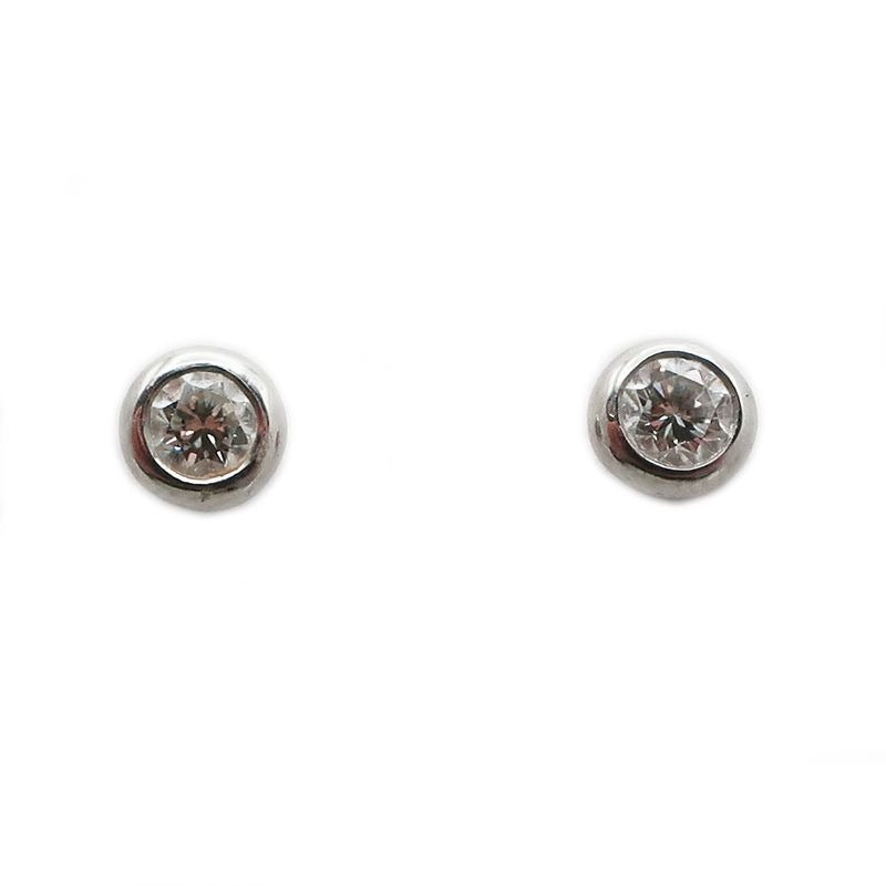 Tiffany & Co Earrings By The Yard Platinum Pt950 Diamond Jewelry