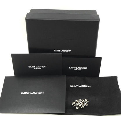 Saint Laurent Pin Brooch Rhinestone Approx 5.8g Black Accessories Box