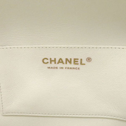 Chanel Shoulder Bag Mini Beauring Bag Lambskin White Gold Hardware Chain