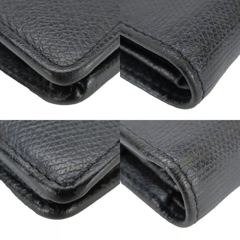 Chanel Long Wallet A20904 Leather Black Gold Hardware 11 Coco Button For