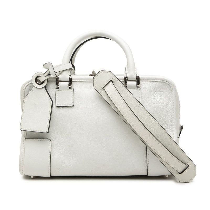 Loewe Anagram Amazona 23 2-Way Shoulder Bag White Leather