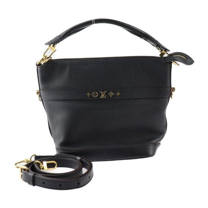 Louis Vuitton Cruiser PM Handbag Calf Leather Black Gold Hardware 2-Way