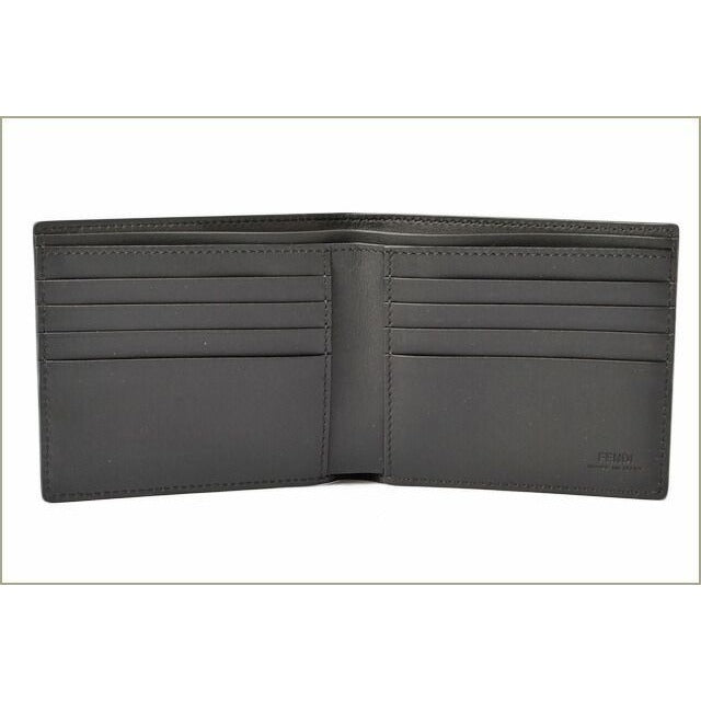 Fendi Wallet Fold Billfold 7 M0169 Vocabulary Navy Black — view 2