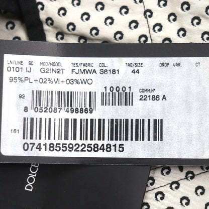 Dolce & Gabbana Wool Blend Black Tag All Over Pattern Single Jacket — view 12