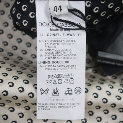 Dolce & Gabbana Wool Blend Black Tag All Over Pattern Single Jacket — view 8