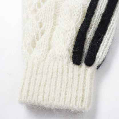 Gucci×adidas Gucci×adidas 721504 Mohair Trefoil Embroidery Knit Long Pants