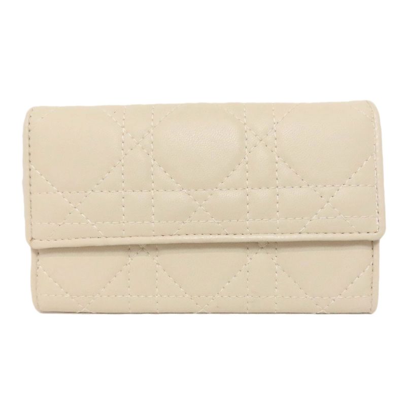 Christian DIOR Cannage Key Case Calf Women