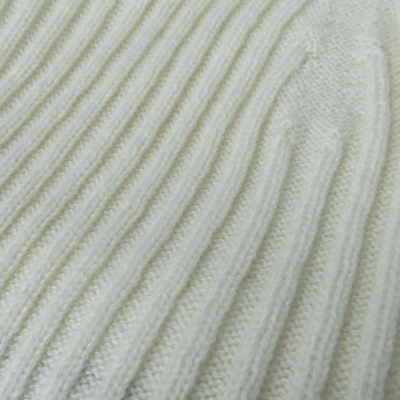 Chanel Knit Cap Cashmere Cotton White Black Knit Hat Coco Mark Apparel Women