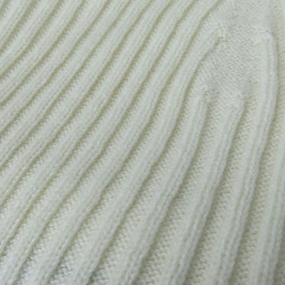 Chanel Knit Cap Cashmere Cotton White Black Knit Hat Coco Mark Apparel Women