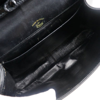 Gucci Old Gucci Sherry Line 2WAY Clutch Calf Black Ladies Shoulder Bag