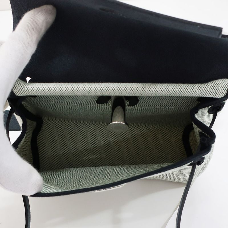 Unused Hermes Herbag Her Bag Zip Mini 20 Silver-hardware W Engraved