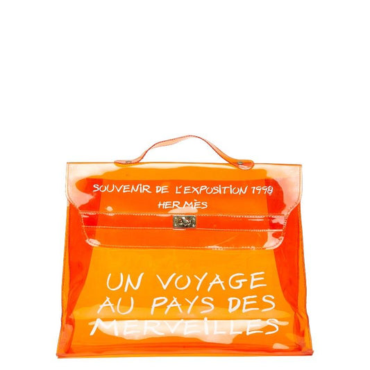 Hermes Vinyl Kelly Wonderland Journey To Hermes Exhibition Handbag Tote Bag