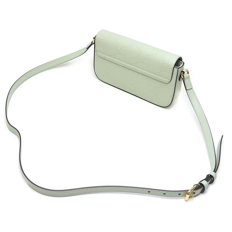 Gucci GG Super Mini Shoulder Bag 772794 Green Crossbody