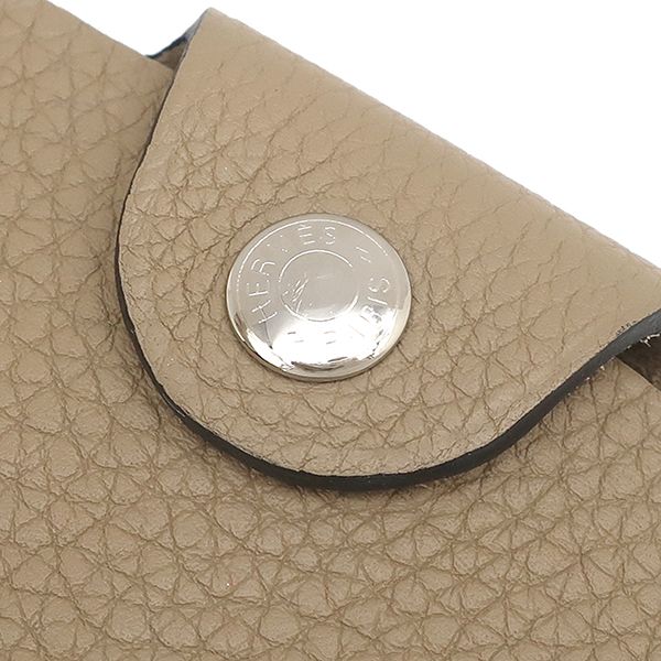 Hermes Notebook Cabas - Ulysse Mini Taurillon Clemence Beige Silver Hardware
