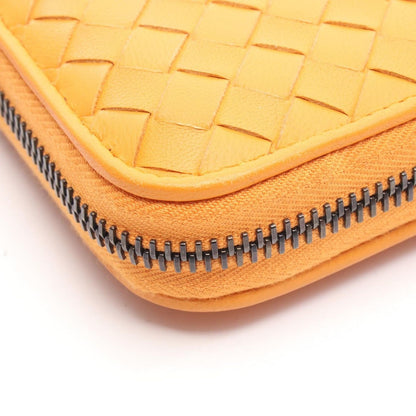 Bottega Veneta Round Wallet Intrecciato Orange Leather — view 6