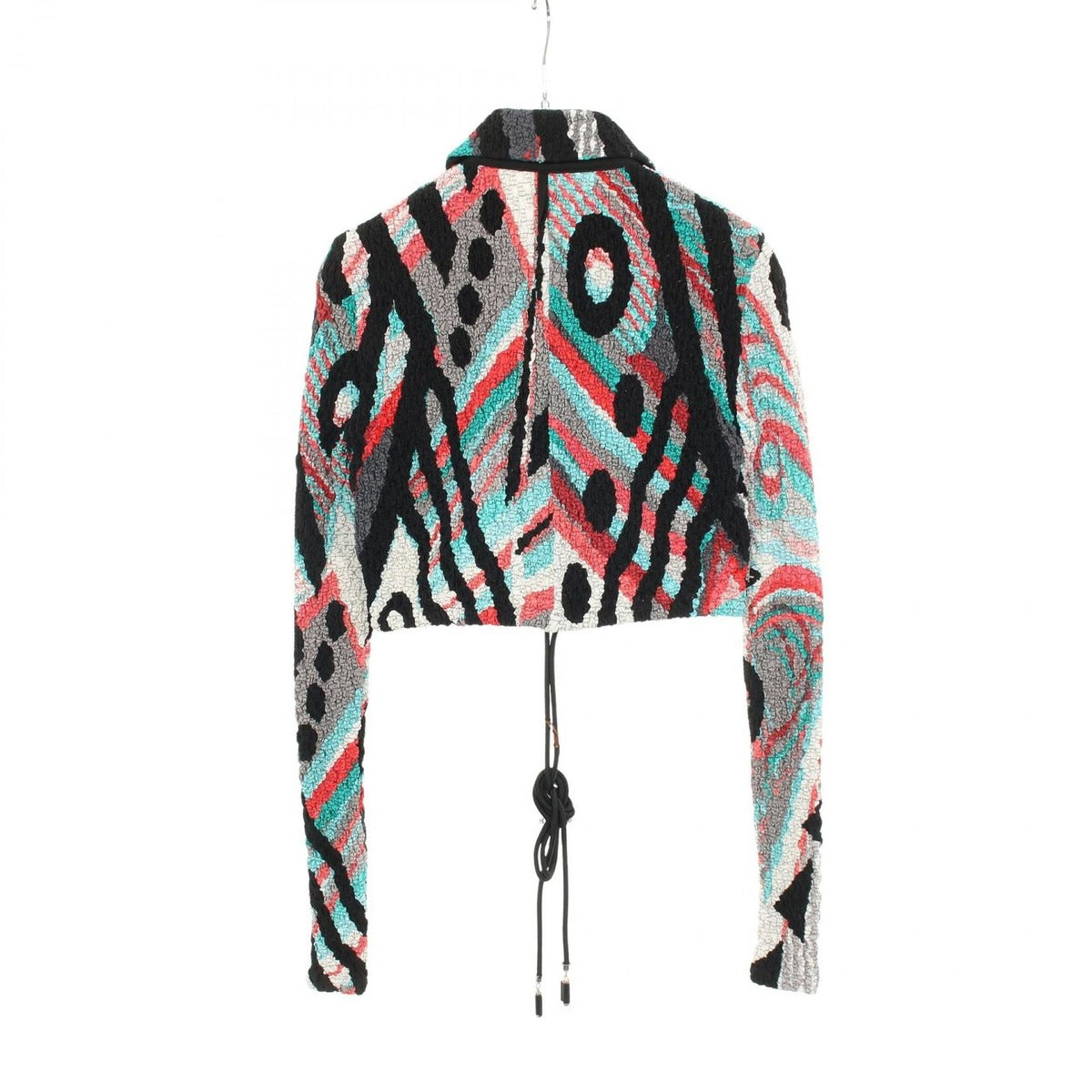 Hermes Twill Laine Zip Up Silk Short Jacket — view 2