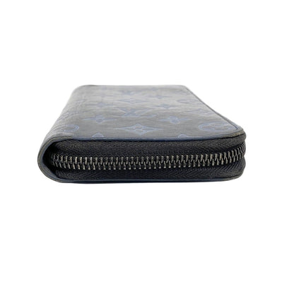 Louis Vuitton Wallet Monogram Shadow Zippy Vertical Navy — view 2