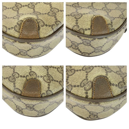 Gucci Vintage Sherry Line Beige Brown GG Supreme Canvas 89 02 066 Shoulder Bag