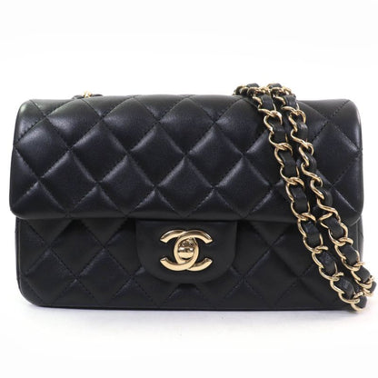 CHANEL A69900 Mini Matelasse 20 Lambskin Random Serial Chain Shoulder Bag Black
