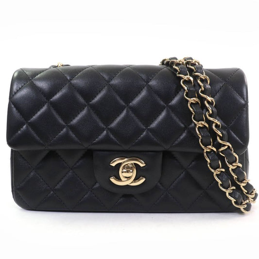 CHANEL A69900 Mini Matelasse 20 Lambskin Random Serial Chain Shoulder Bag Black