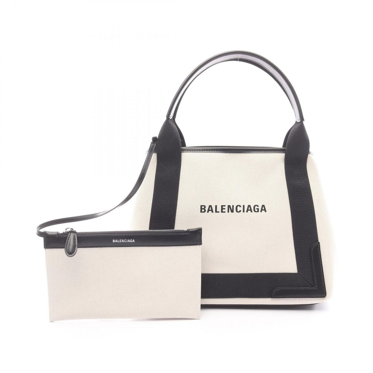 Balenciaga Tote Navy Cabas S Off White Black Ivory