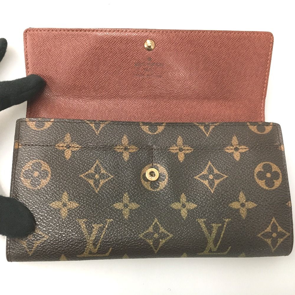 Louis Vuitton Monogram Pochette Portomone Credit Wallet Button Damaged M61726