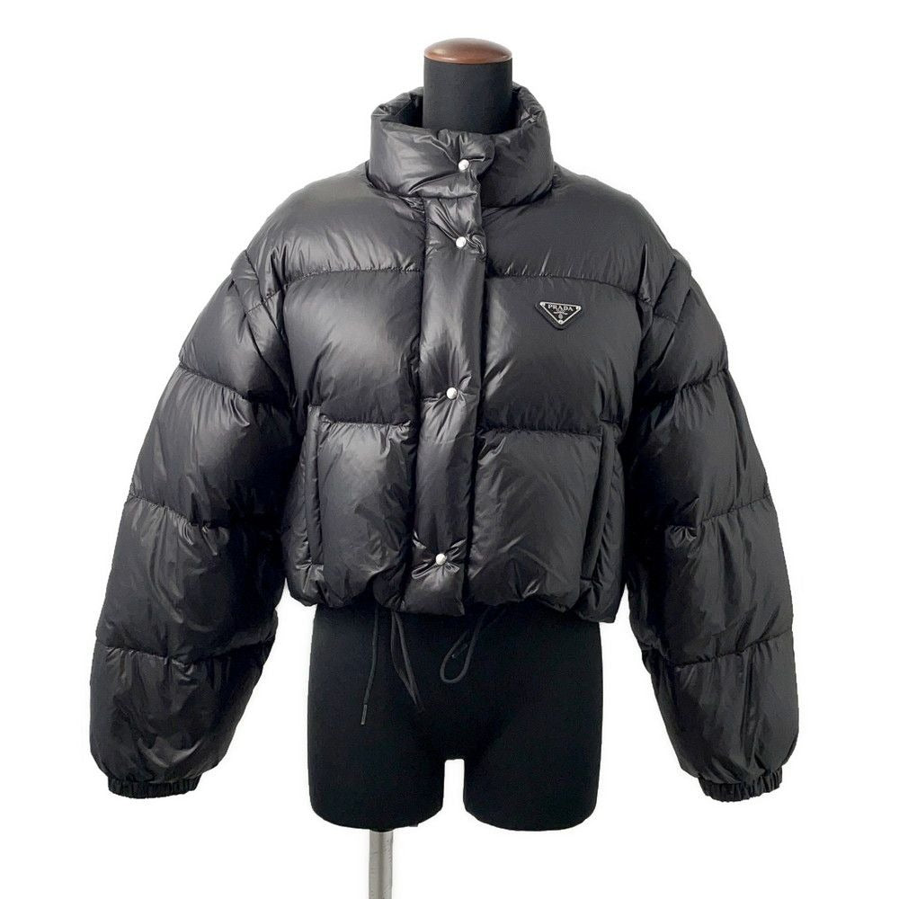Prada Down Jacket Cropped Vest Triangle Logo 40