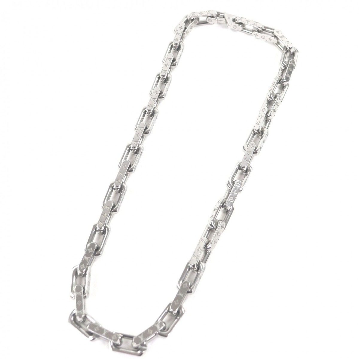 Louis Vuitton Necklace Chain Monogram Collier Silver — view 3